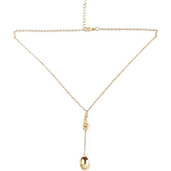 Mini Crown Tea Spoon Necklace - Picture 2 of 2